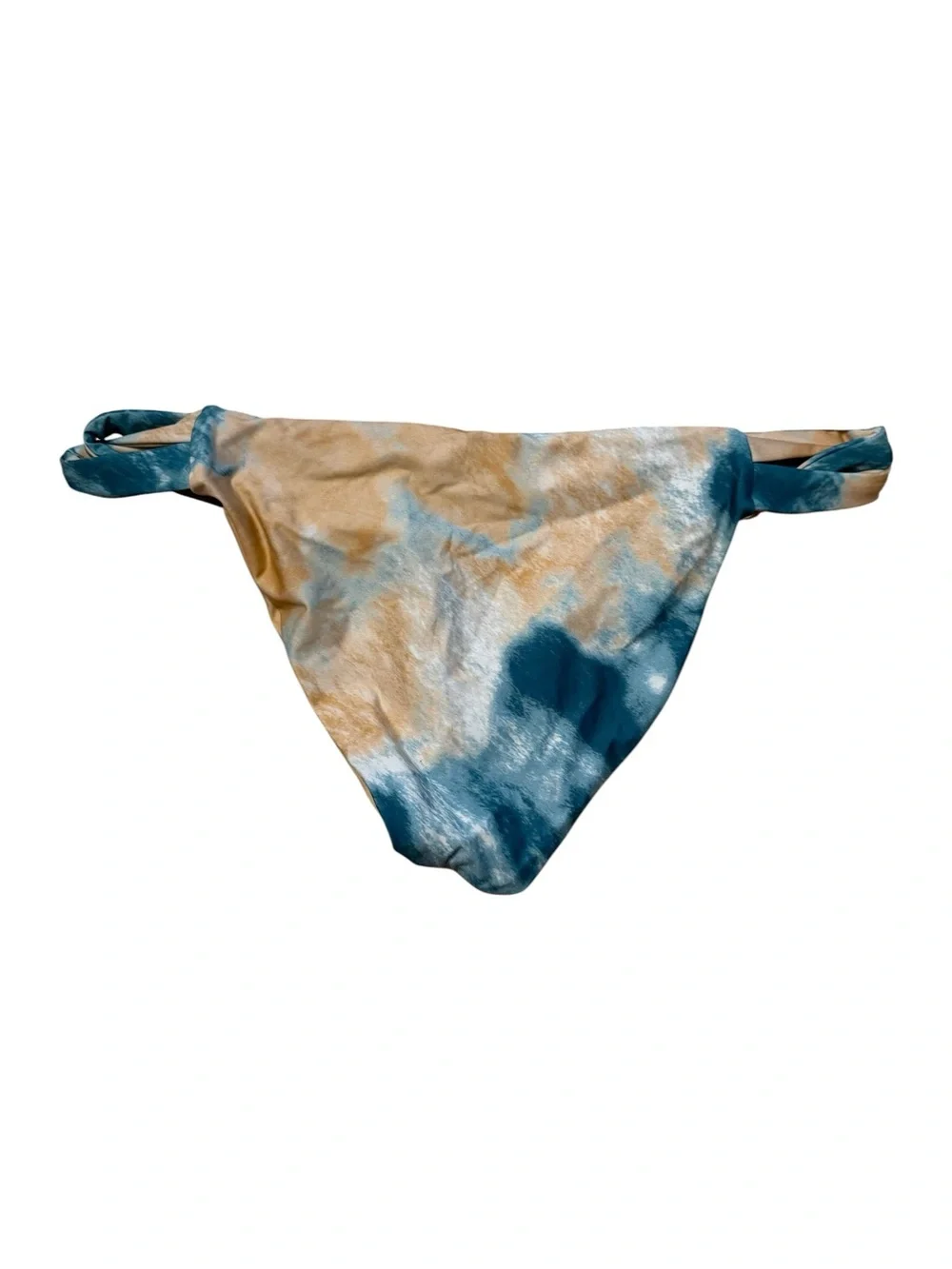 Volcom Tie-Dye Blue and Tan Bikini Bottom Full coverage Size small NWT